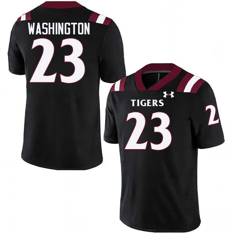 Texas Southern Tigers #23 Jacob Washington College Football Jersey,Uniforms Stitched-Black
